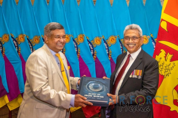 HIS EXCELLENCY THE PRESIDENT LAUNCHES THE SLAF 70TH ANNIVERSARY PUBLICATION “GLORY OF IRON WINGS”