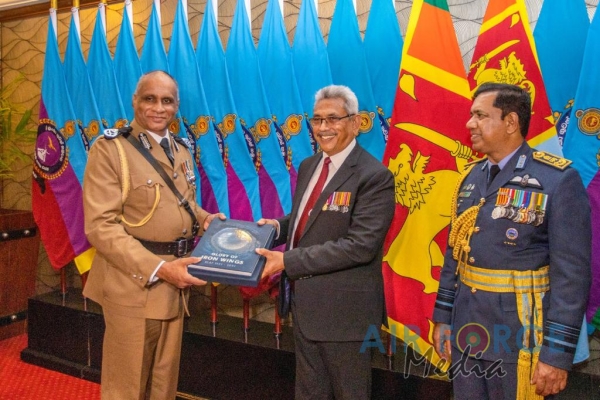 HIS EXCELLENCY THE PRESIDENT LAUNCHES THE SLAF 70TH ANNIVERSARY PUBLICATION “GLORY OF IRON WINGS”