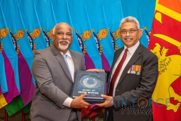 HIS EXCELLENCY THE PRESIDENT LAUNCHES THE SLAF 70TH ANNIVERSARY PUBLICATION “GLORY OF IRON WINGS”