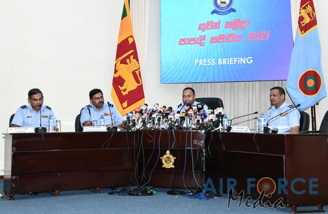 PRESS
BRIEFING ON 70 TH AIR FORCE ANNIVERSARY, GUWAN HAMUDA PAPEDI SAWARIYA
AND AIR FORCE COMMANDER’S CUP RUGBY TOURNAMENT 2021