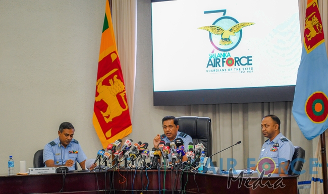 PRESS
BRIEFING ON 70 TH AIR FORCE ANNIVERSARY, GUWAN HAMUDA PAPEDI SAWARIYA
AND AIR FORCE COMMANDER’S CUP RUGBY TOURNAMENT 2021