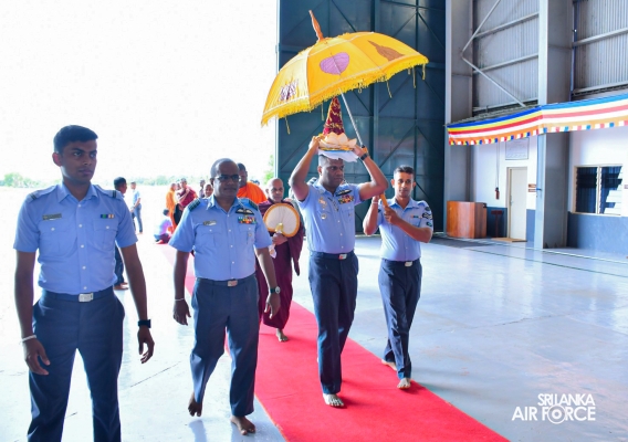 ANNUAL PIRITH CHANTING CEREMONY AND COMMEMORATION OF WAR HEROES BY NO. 7 AND NO. 9 HELICOPTER SQUADRONS