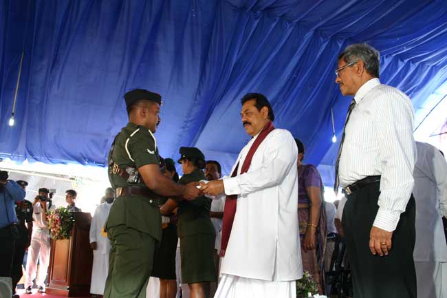 President presents Ranajayapura to the War heroes President presents Ranajayapura to the War heroes