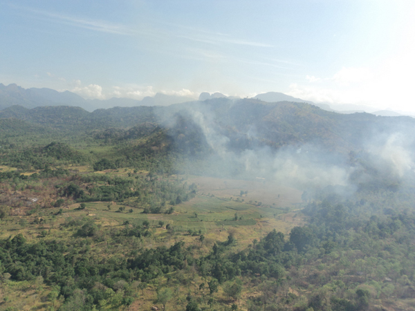 Aerial Firefighters in action in Laggala