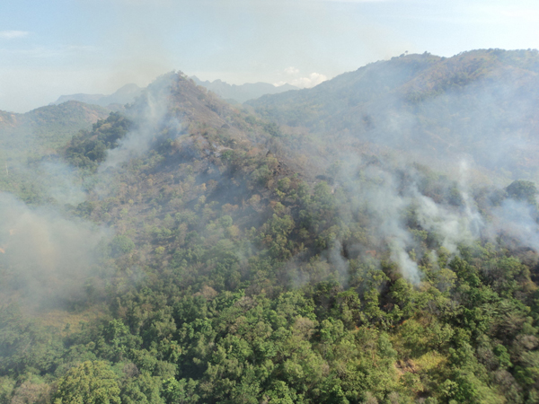 Aerial Firefighters in action in Laggala