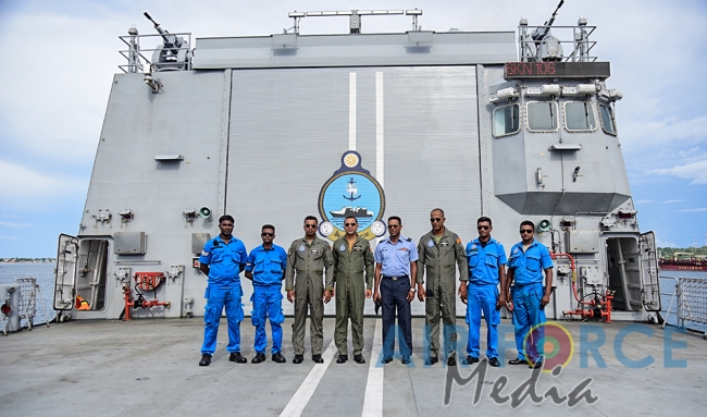 SLAF conducts Helicopter Deck Landing Exercise with SL Navy Ship ‘Sindurala’