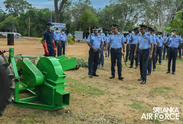 SRI LANKA AIR FORCE COMMENCES PRODUCTION OF ORGANIC FERTILIZER