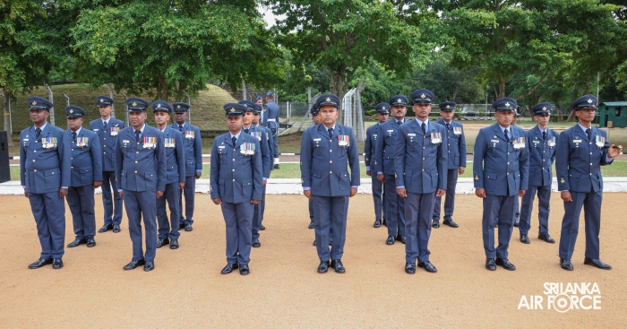 COMMANDER'S INSPECTION OF SLAF BASE ANURADHAPURA