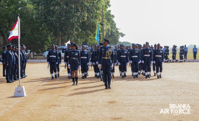 COMMANDER'S INSPECTION OF SLAF BASE ANURADHAPURA