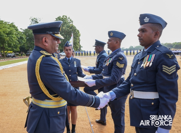 COMMANDER'S INSPECTION OF SLAF BASE ANURADHAPURA
