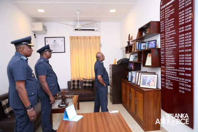 COMMANDER'S INSPECTION OF SLAF BASE ANURADHAPURA