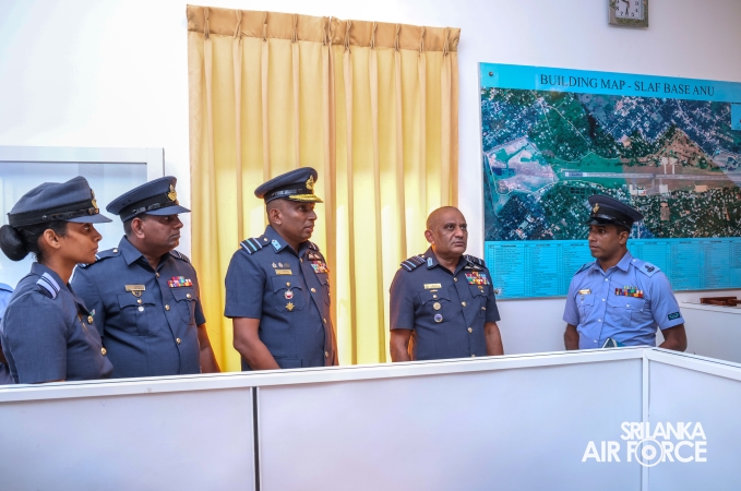 COMMANDER'S INSPECTION OF SLAF BASE ANURADHAPURA
