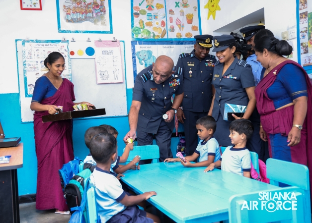 COMMANDER'S INSPECTION OF SLAF BASE ANURADHAPURA