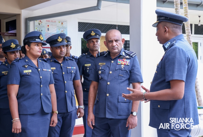 COMMANDER'S INSPECTION OF SLAF BASE ANURADHAPURA