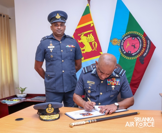 COMMANDER'S INSPECTION OF SLAF BASE ANURADHAPURA