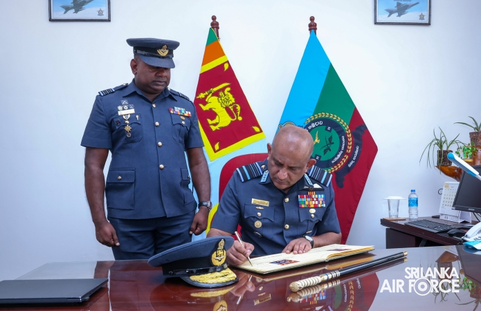COMMANDER'S INSPECTION OF SLAF BASE ANURADHAPURA