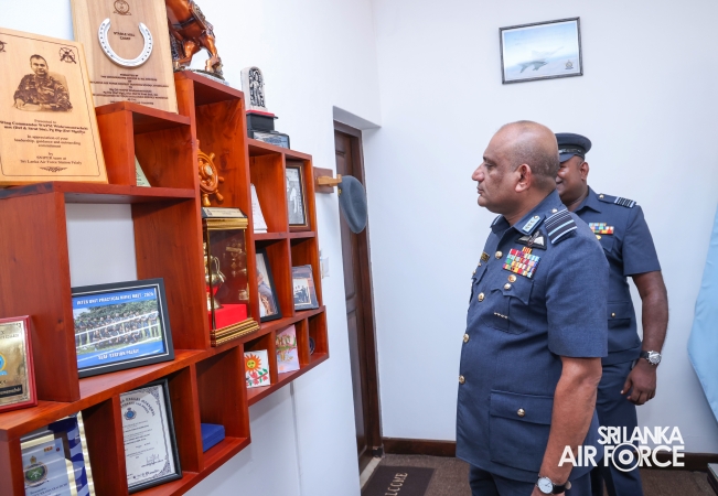 COMMANDER'S INSPECTION OF SLAF BASE ANURADHAPURA