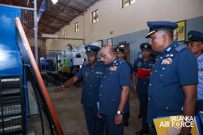 COMMANDER'S INSPECTION OF SLAF BASE ANURADHAPURA