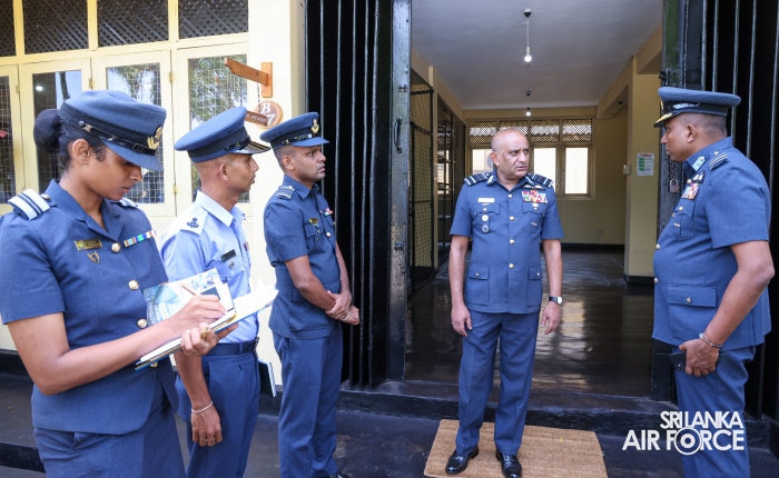 COMMANDER'S INSPECTION OF SLAF BASE ANURADHAPURA