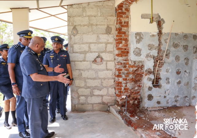COMMANDER'S INSPECTION OF SLAF BASE ANURADHAPURA