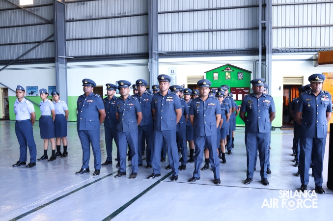 COMMANDER'S INSPECTION OF SLAF BASE ANURADHAPURA