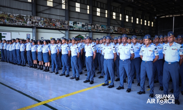 COMMANDER'S INSPECTION OF SLAF BASE ANURADHAPURA