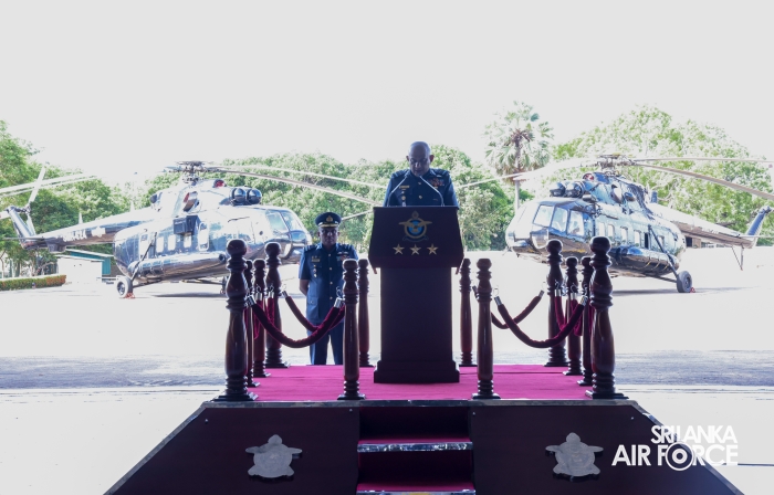COMMANDER'S INSPECTION OF SLAF BASE ANURADHAPURA