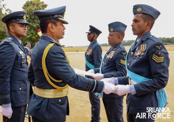 COMMANDER'S INSPECTION AT SLAF BASE ANURADHAPURA
