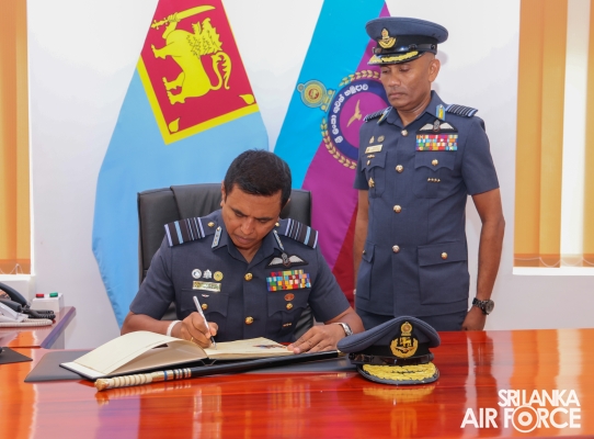 COMMANDER'S INSPECTION AT SLAF BASE ANURADHAPURA
