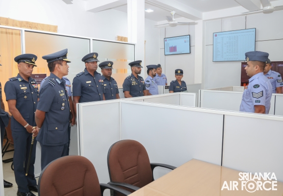 COMMANDER'S INSPECTION AT SLAF BASE ANURADHAPURA
