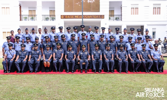 COMMANDER'S INSPECTION AT SLAF BASE ANURADHAPURA