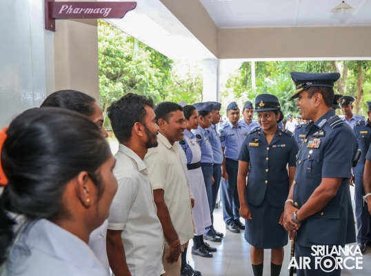COMMANDER'S INSPECTION AT SLAF BASE ANURADHAPURA