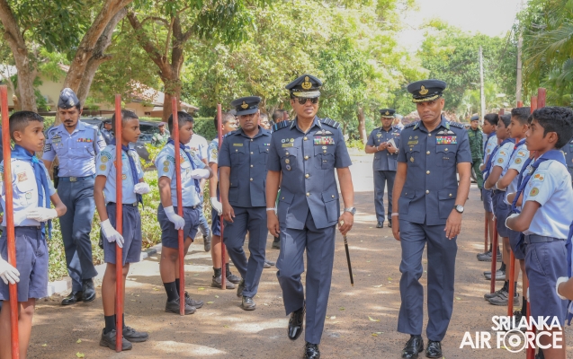 COMMANDER'S INSPECTION AT SLAF BASE ANURADHAPURA