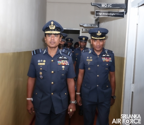 COMMANDER'S INSPECTION AT SLAF BASE ANURADHAPURA