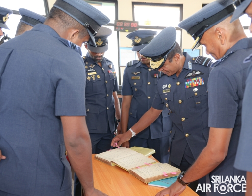 COMMANDER'S INSPECTION AT SLAF BASE ANURADHAPURA
