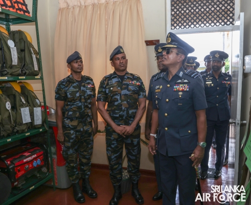 COMMANDER'S INSPECTION AT SLAF BASE ANURADHAPURA