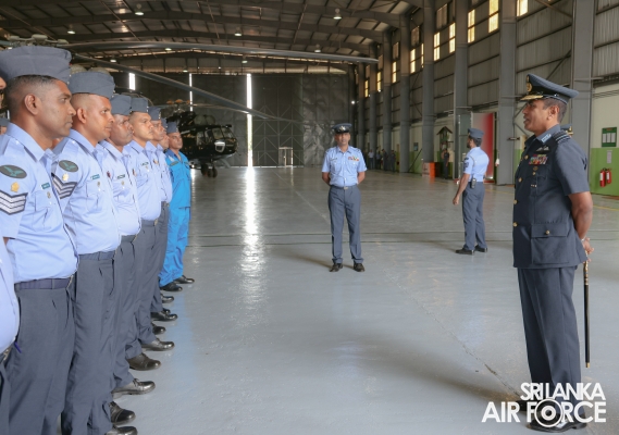 COMMANDER'S INSPECTION AT SLAF BASE ANURADHAPURA