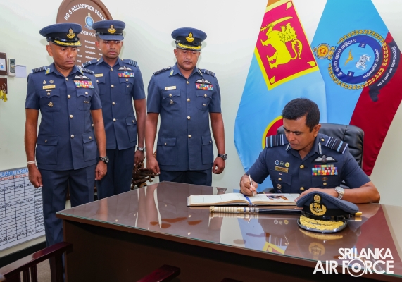COMMANDER'S INSPECTION AT SLAF BASE ANURADHAPURA