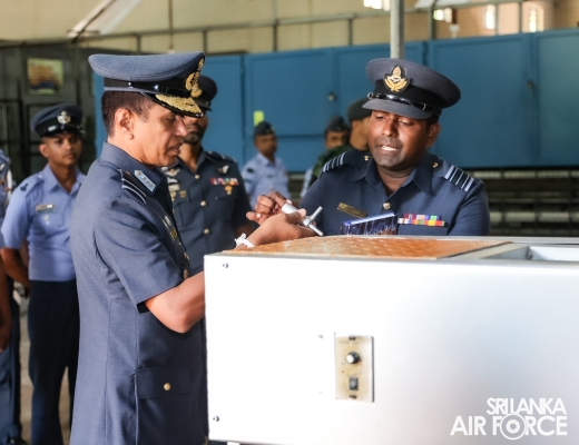 COMMANDER'S INSPECTION AT SLAF BASE ANURADHAPURA