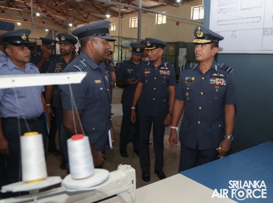 COMMANDER'S INSPECTION AT SLAF BASE ANURADHAPURA