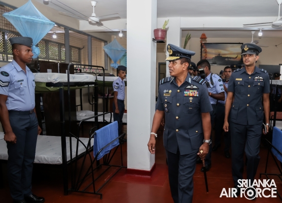 COMMANDER'S INSPECTION AT SLAF BASE ANURADHAPURA