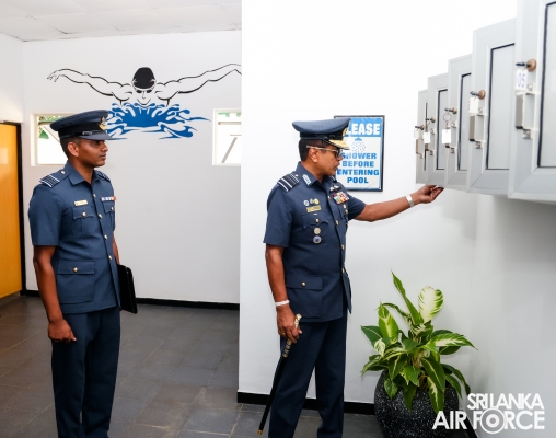 COMMANDER'S INSPECTION AT SLAF BASE ANURADHAPURA