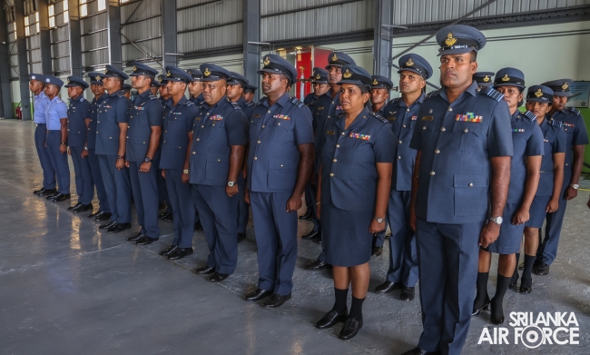 COMMANDER'S INSPECTION AT SLAF BASE ANURADHAPURA