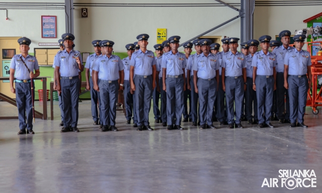 COMMANDER'S INSPECTION AT SLAF BASE ANURADHAPURA