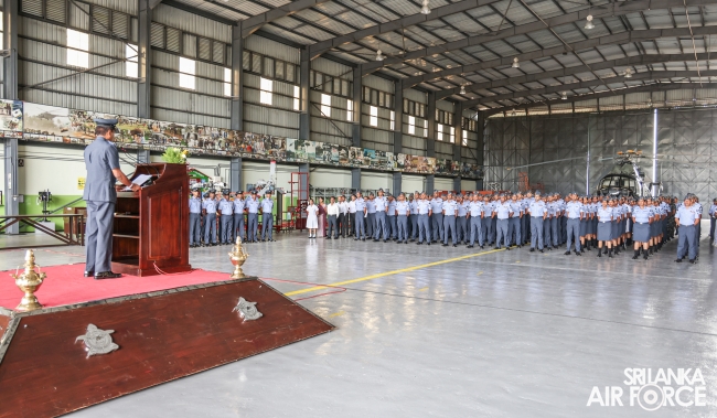 COMMANDER'S INSPECTION AT SLAF BASE ANURADHAPURA