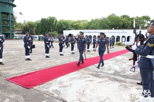 COMMANDER'S INSPECTION AT SLAF BASE ANURADHAPURA