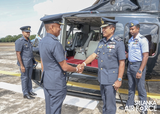 COMMANDER'S INSPECTION AT SLAF BASE ANURADHAPURA