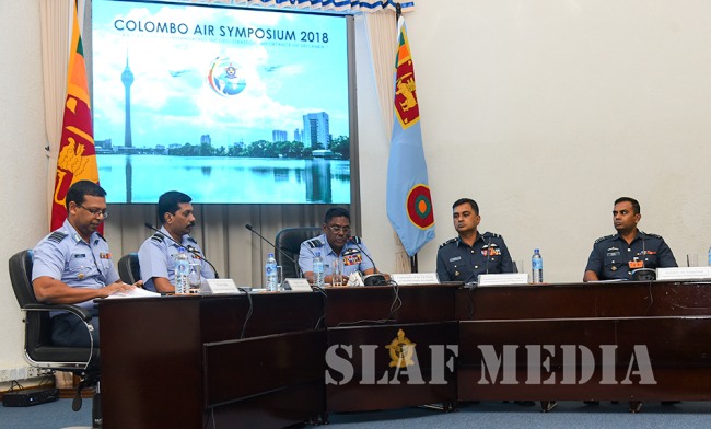 Colombo Air Symposium Press Briefing At Air Force Headquarters