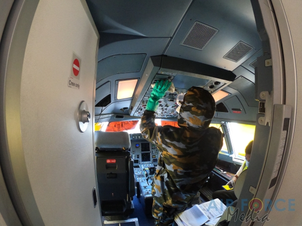 SLAF CBRNE Wing Continues Decontamination of Sri Lankan Airlines Aircraft Fleet