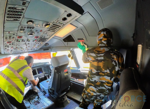 SLAF CBRNE Wing Continues Decontamination of Sri Lankan Airlines Aircraft Fleet